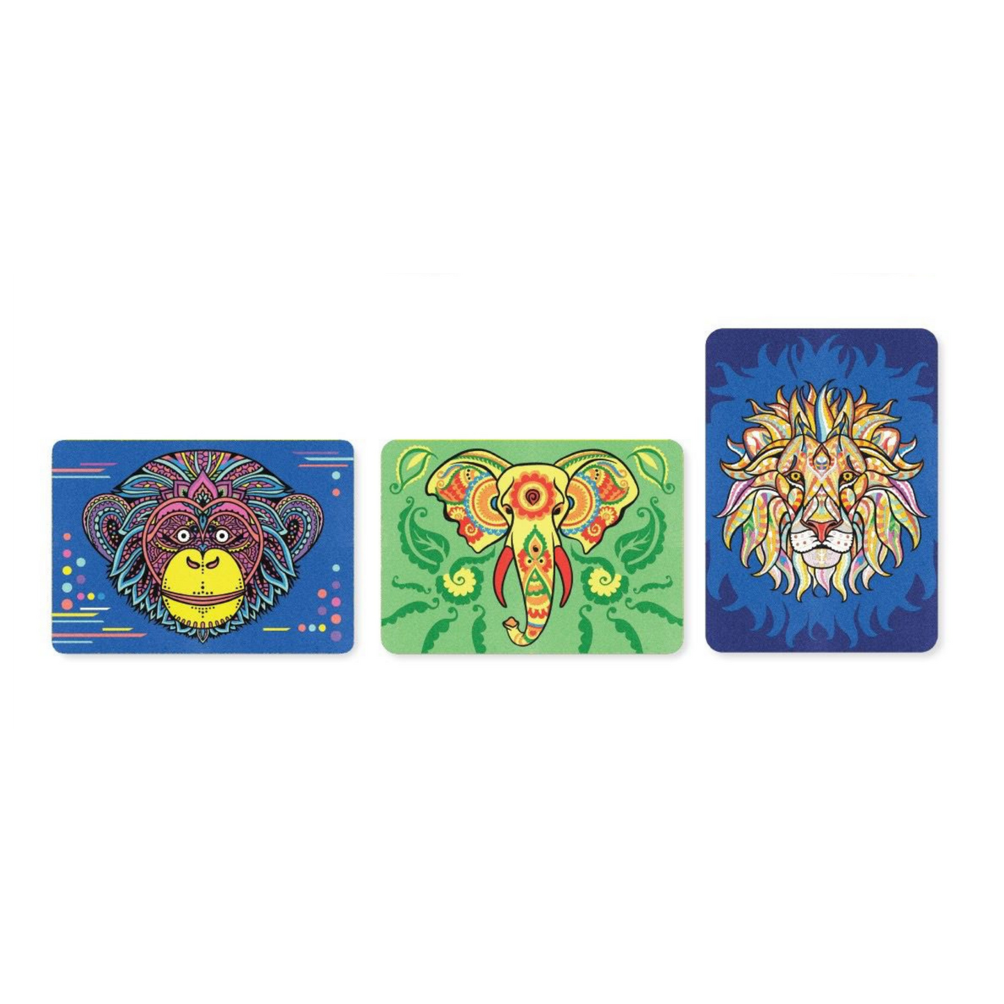 YK Sand Art Set Tiermotive – Affe, Elefant & Löwe