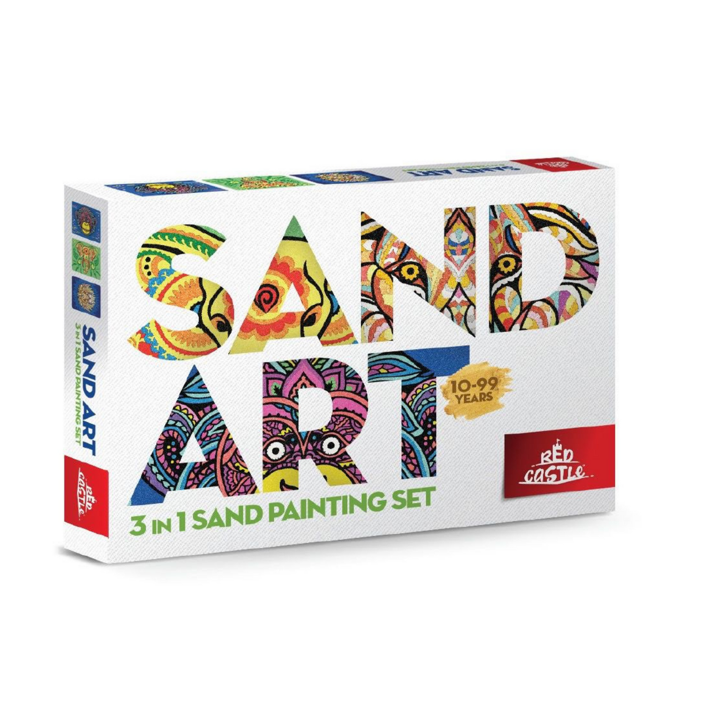 YK Sand Art Set Tiermotive – Affe, Elefant & Löwe