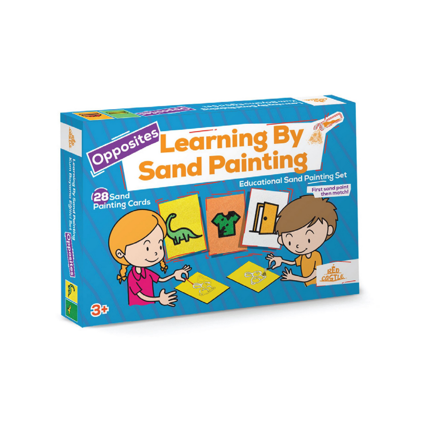 RCTUPSET Gegensätze Sandmalen Set – Gegensätze Lernset für Kinder
